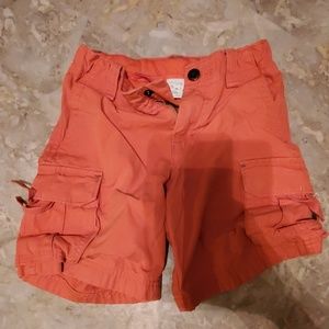 Orange cargo shorts